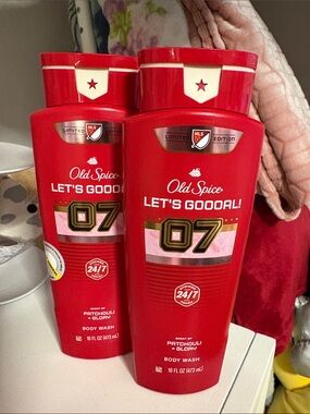 Old Spice Let’s Goooal 07 Body Wash MLS Limited Edition Set of 2 New